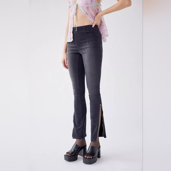 Urban Outfitters BDG Ankle Zip Skinny Jean 28 Pull On Black - Picture 1 of 11